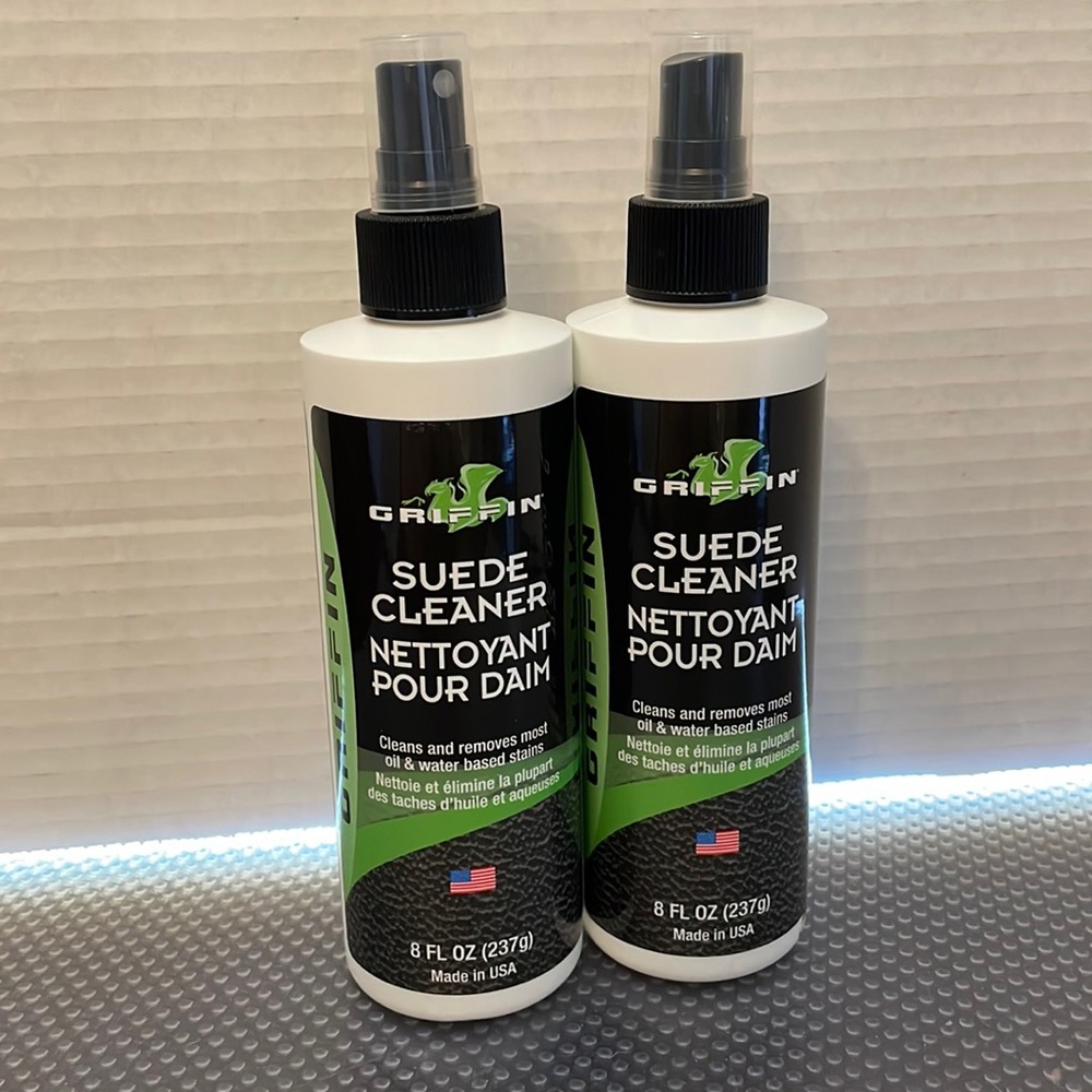Griffin Suede Cleaner Unbuckle & Napped Leather 2 bottles 8 Fl. Oz. New